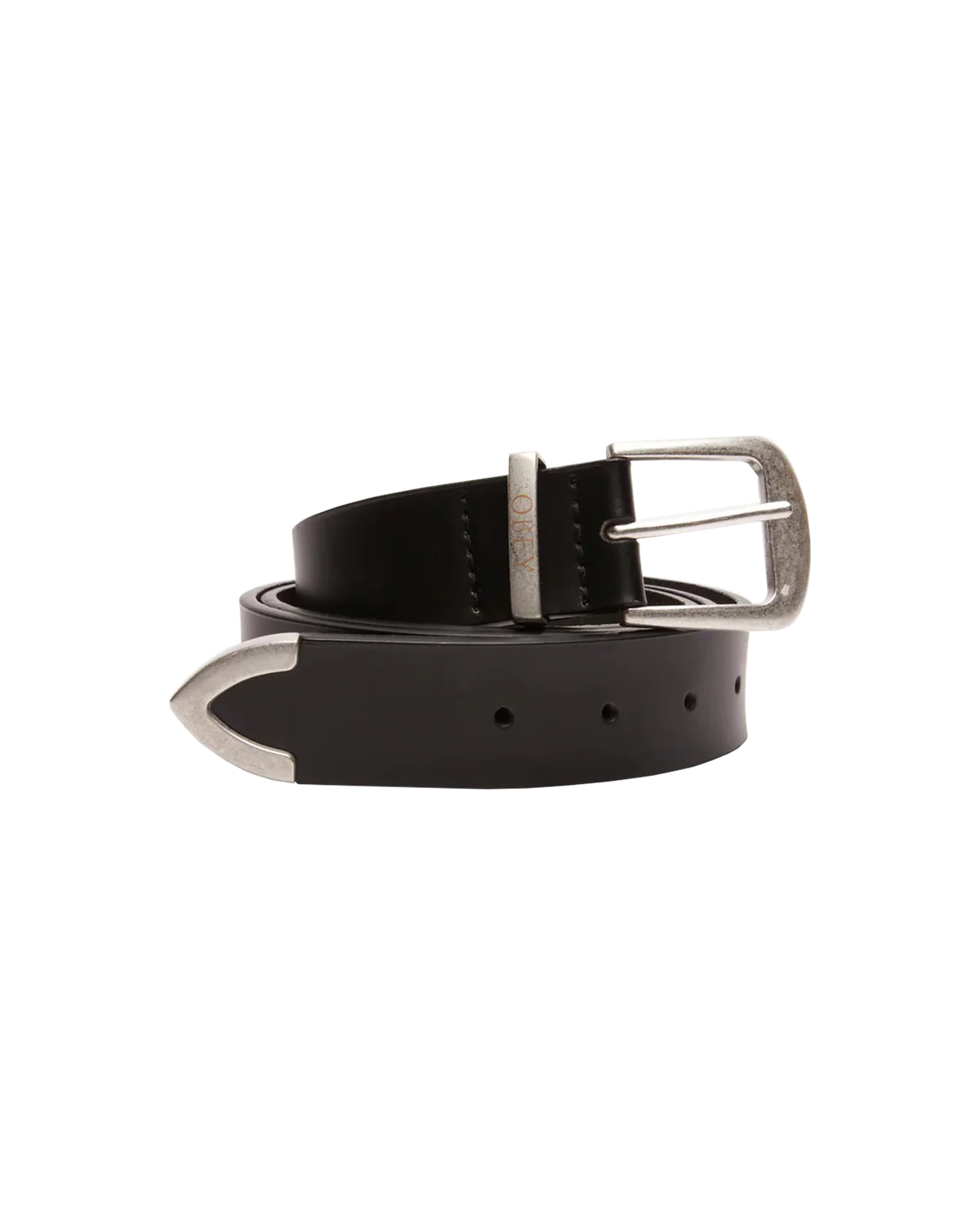 OBEY Leather Belt Black