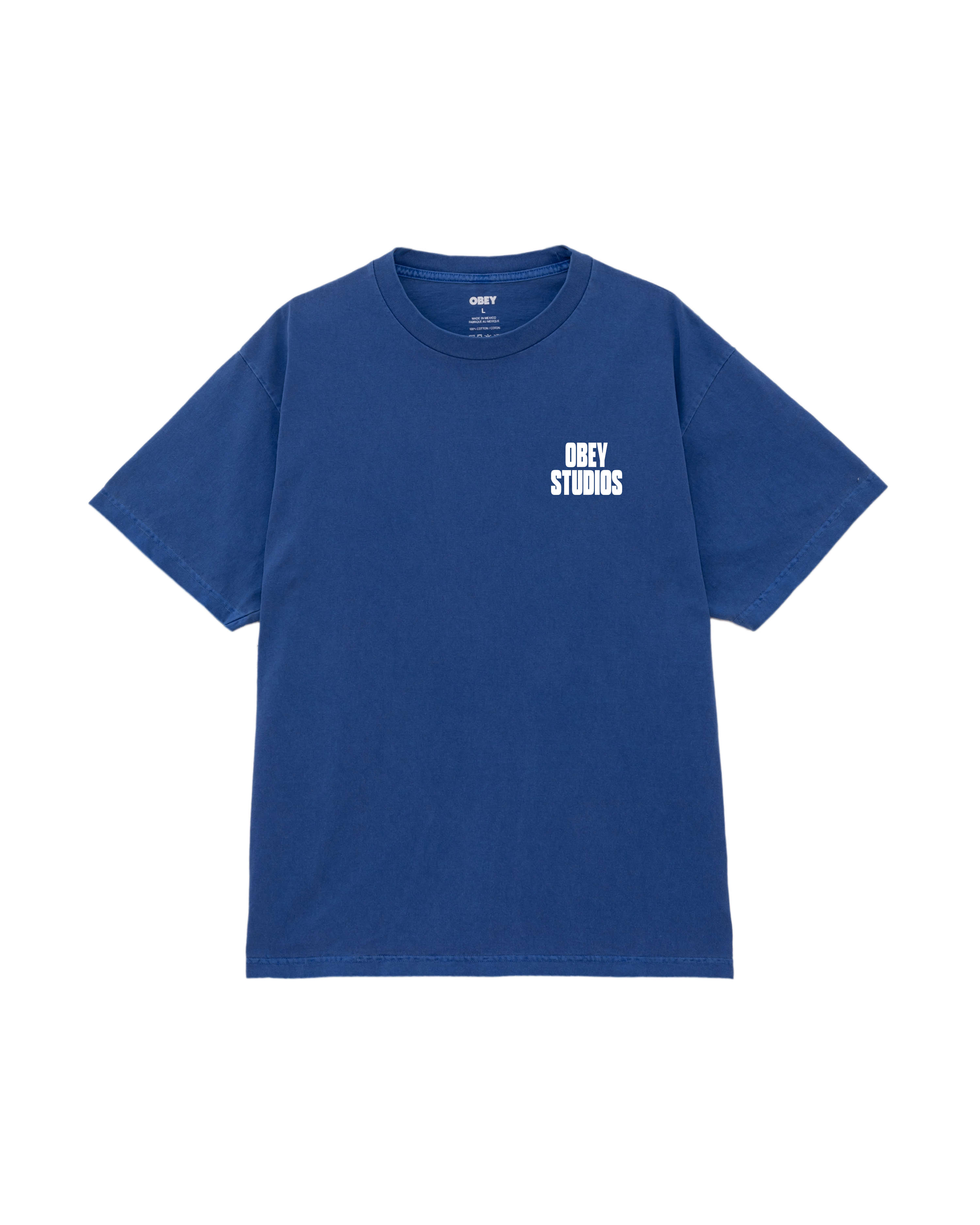 Obey Stamped T-Shirt Blue