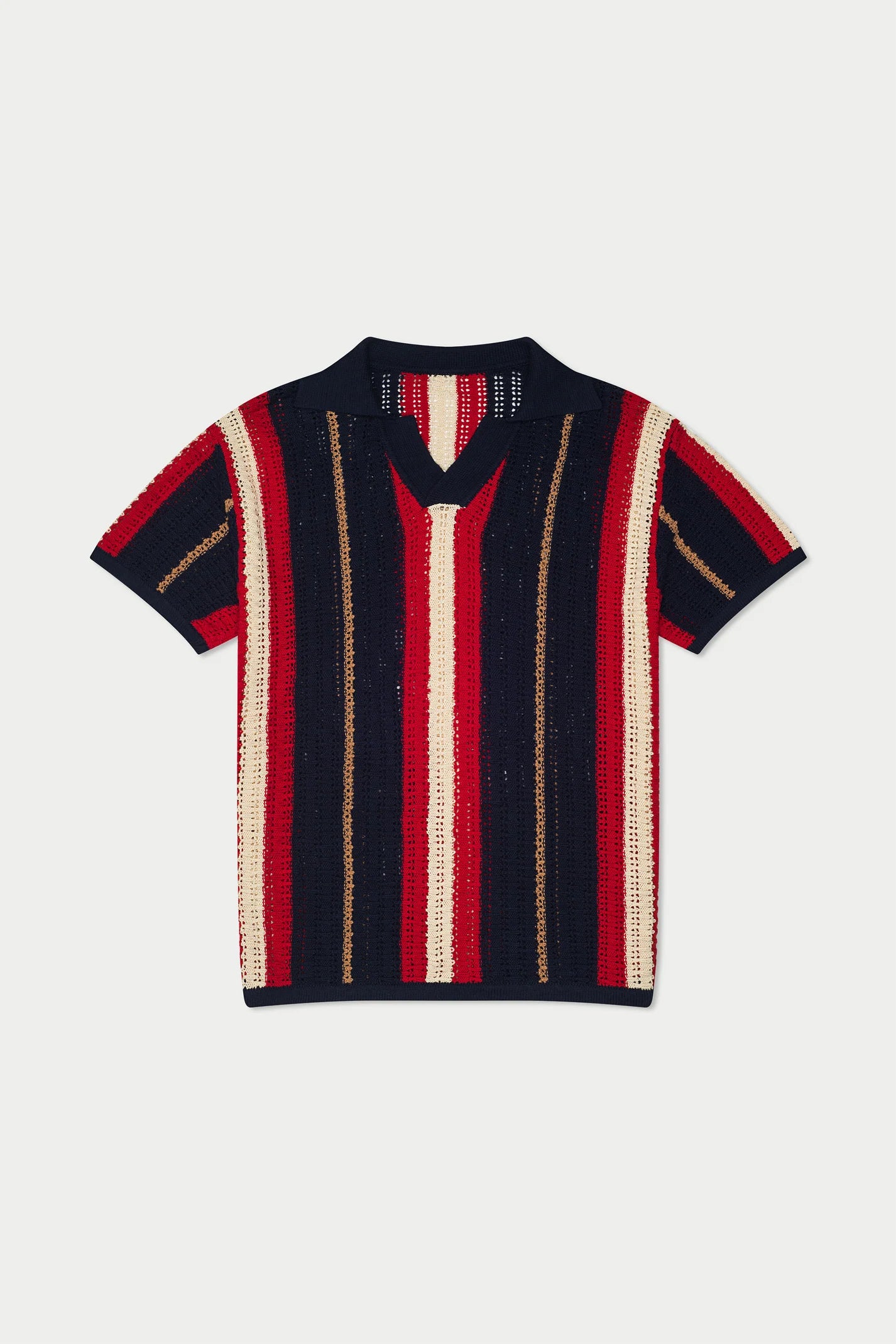 Mavrans Crab Stripe Knit Polo