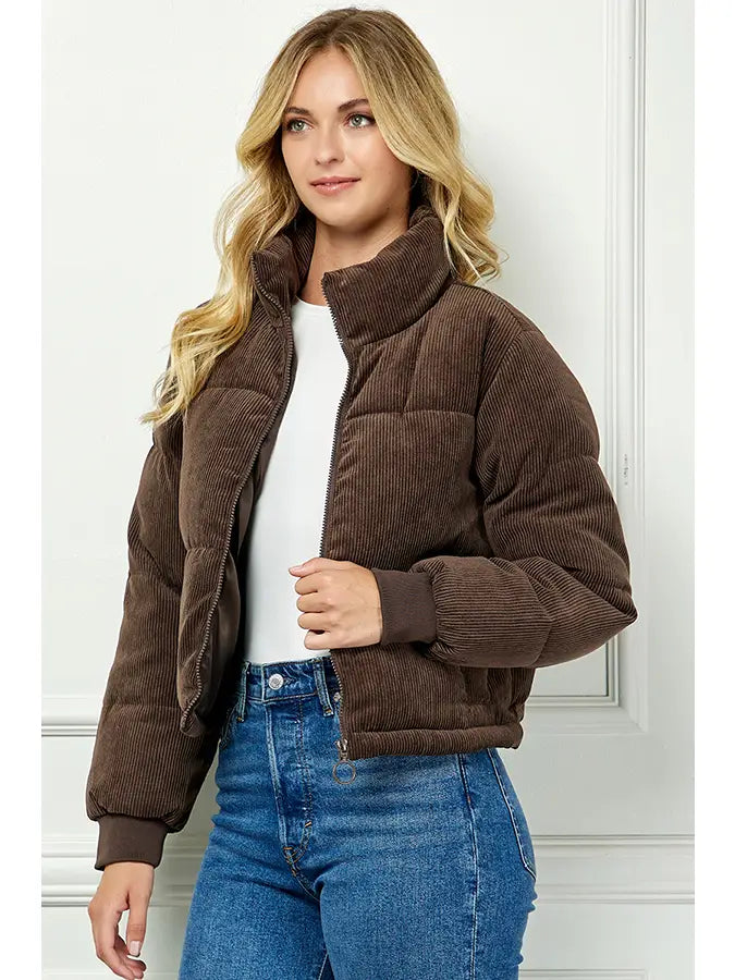 Corduroy Puffer Jacket