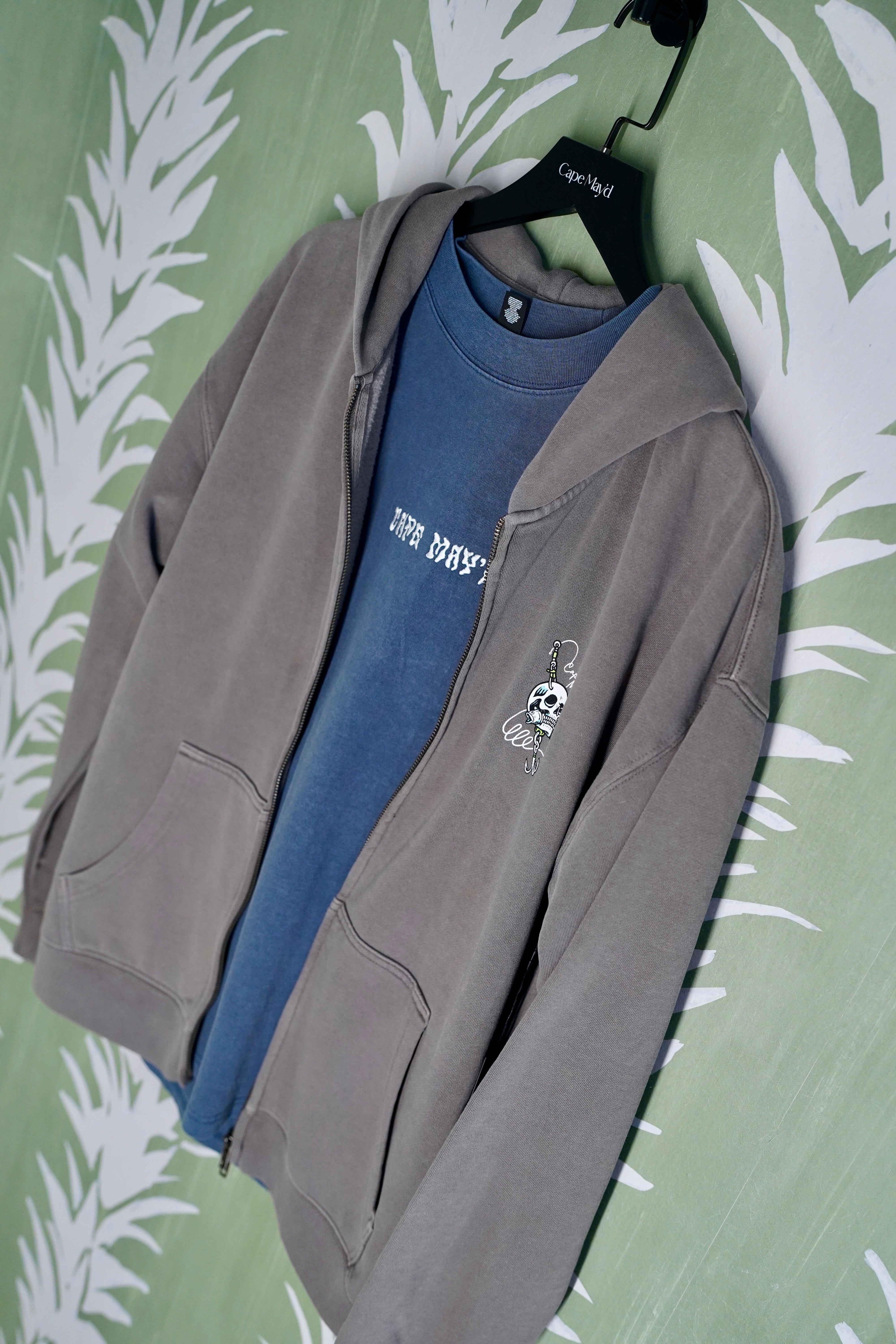 Grim Mahi Faded Zip Hood