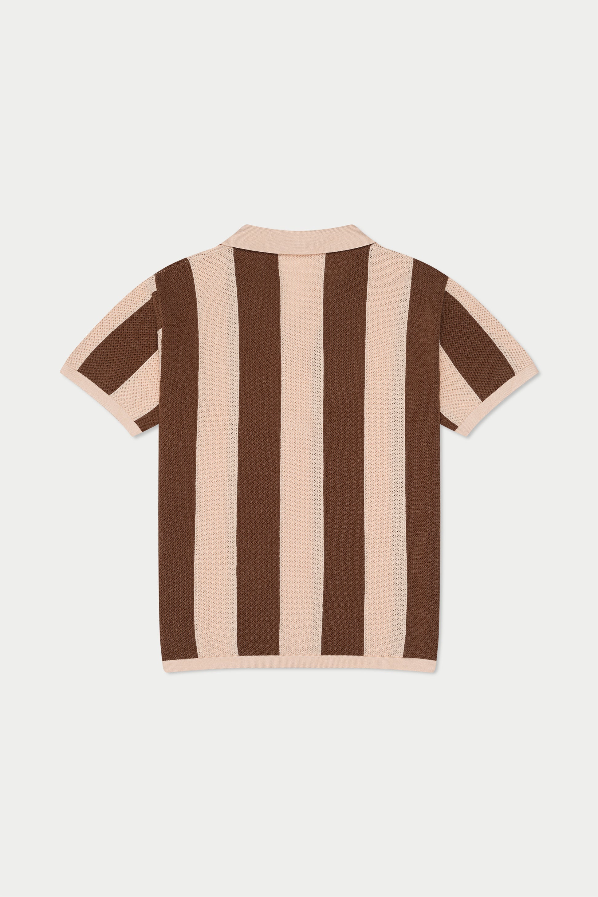 Mavrans Brown Stripe Knit Polo