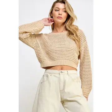 Crochet Sweater Crop Top