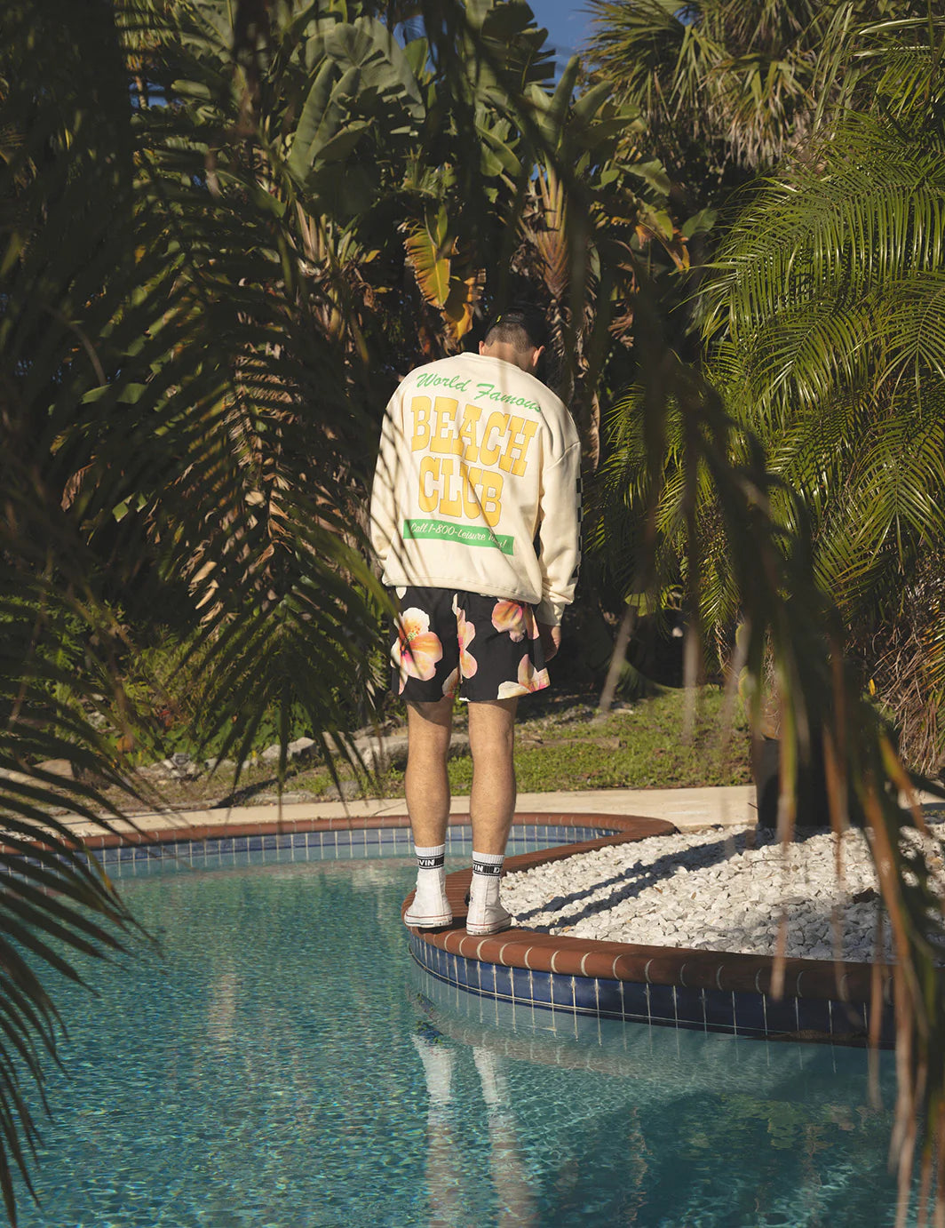 DUVIN Resort Golf Tan Crew Fleece