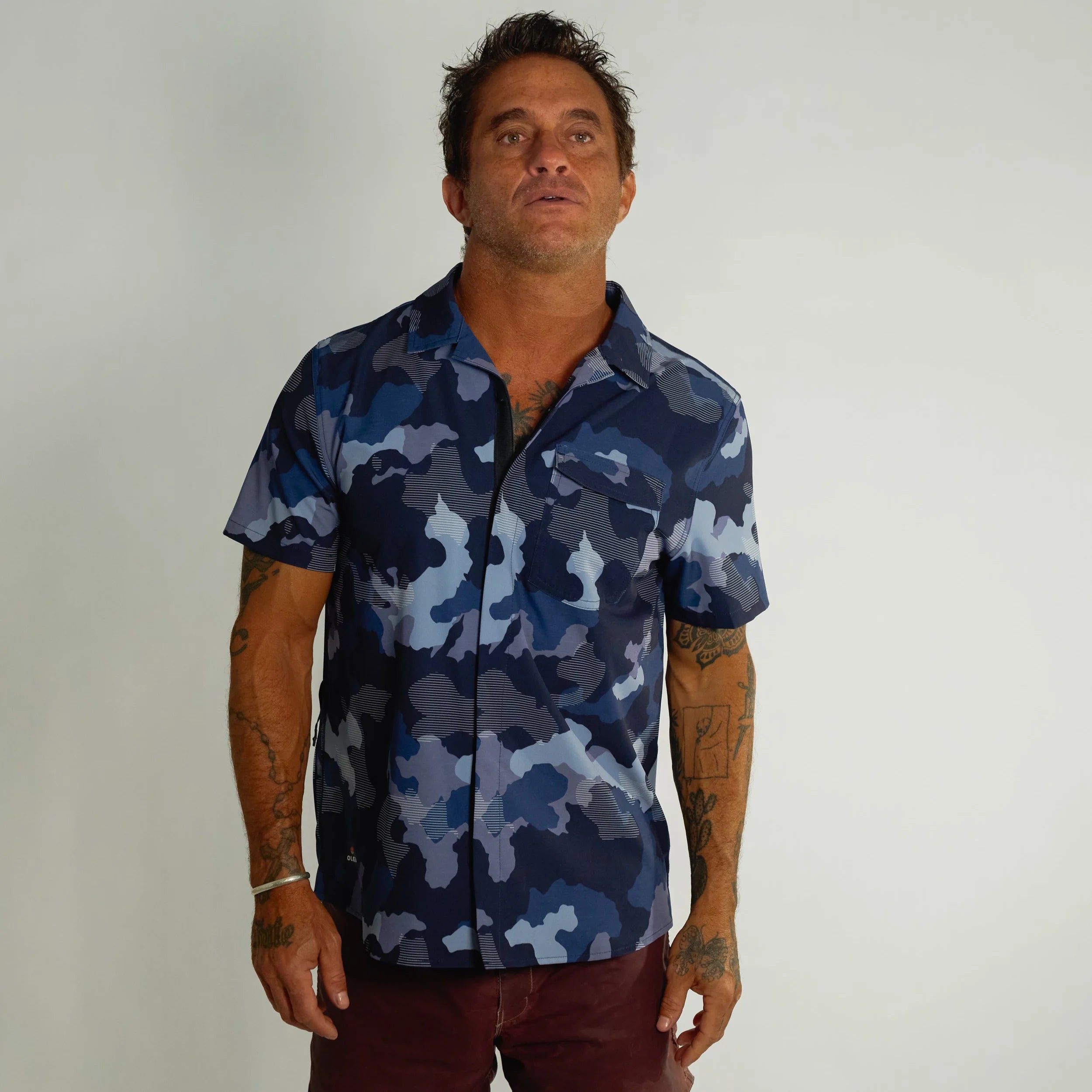 OLEU Boardshirt - Sea Camo Marine