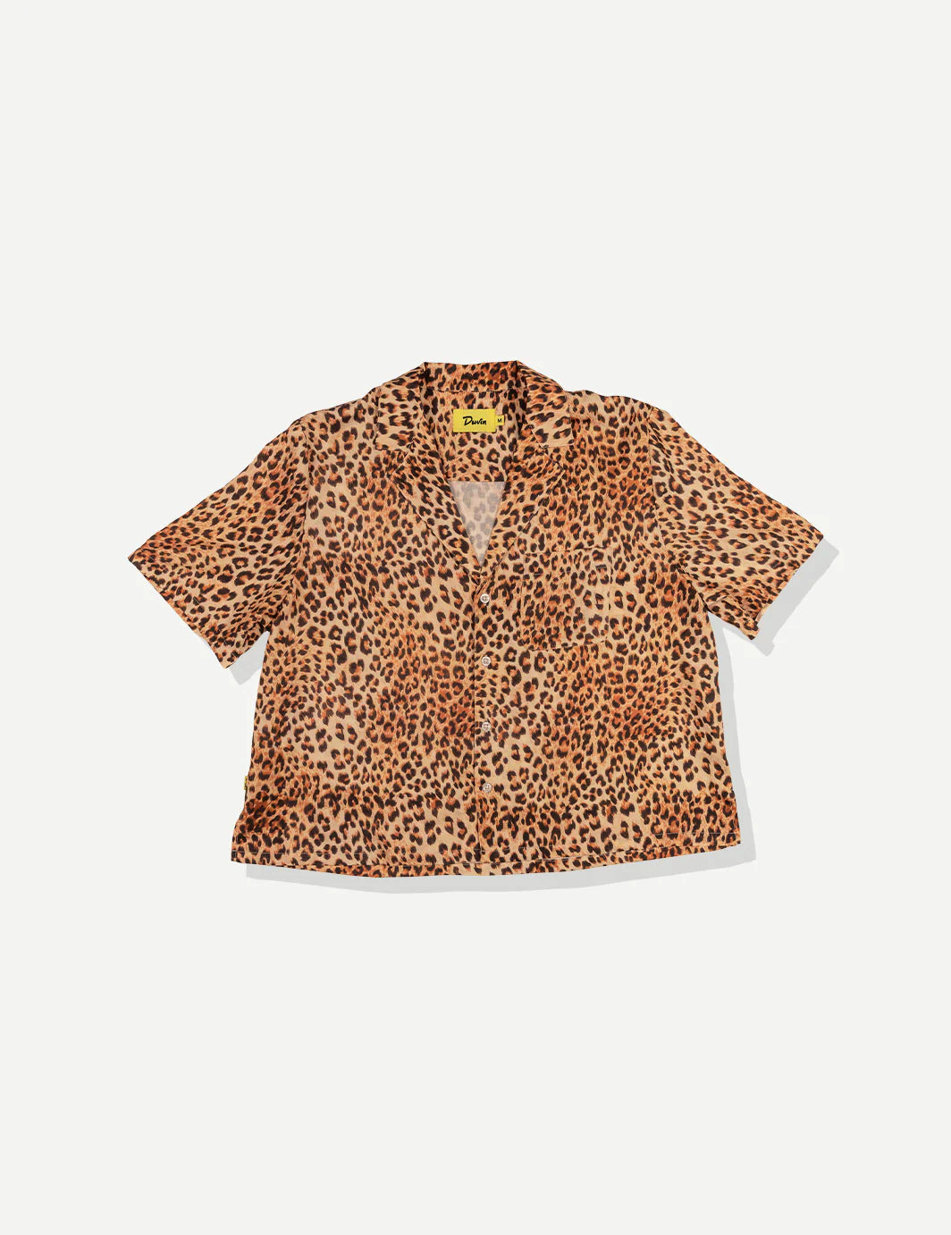 DUVIN LEOPARD CROP BUTTONUP