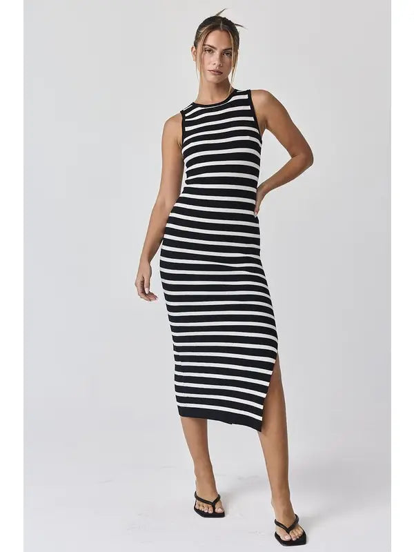 Striped Maxi Dress - Royal / White / SMALL Striped Maxi Dress - Royal / White / SMALL