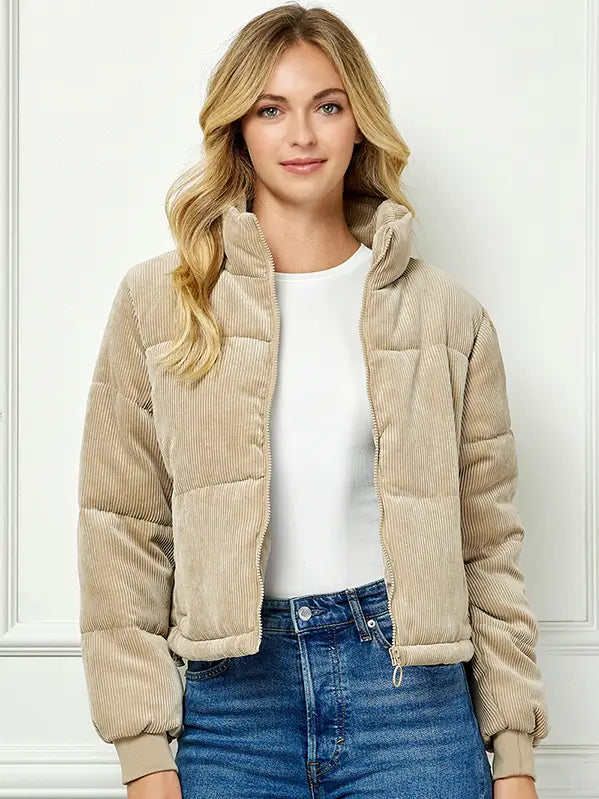 Corduroy Puffer Jacket