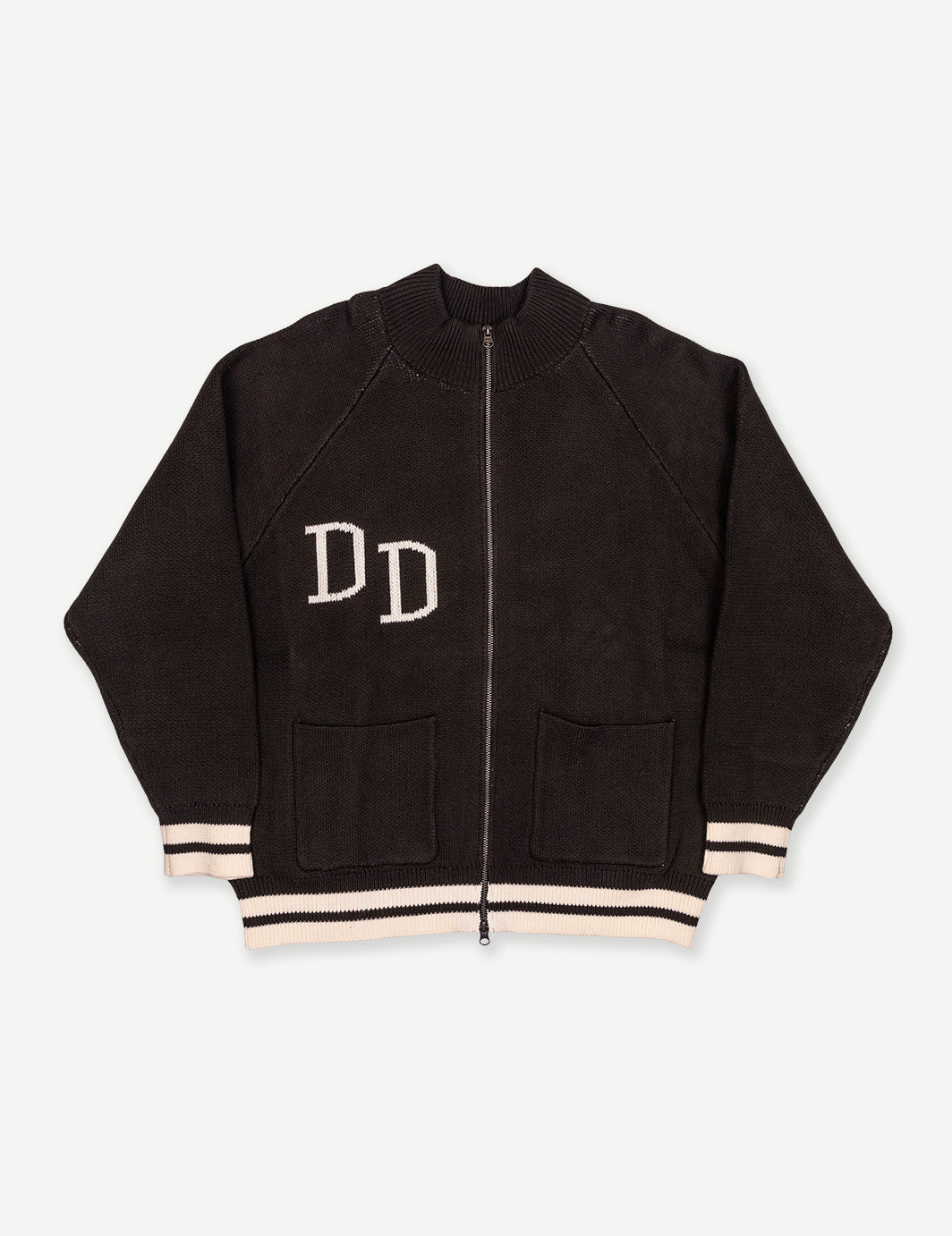 DD KNIT ZIP CARDIGAN
