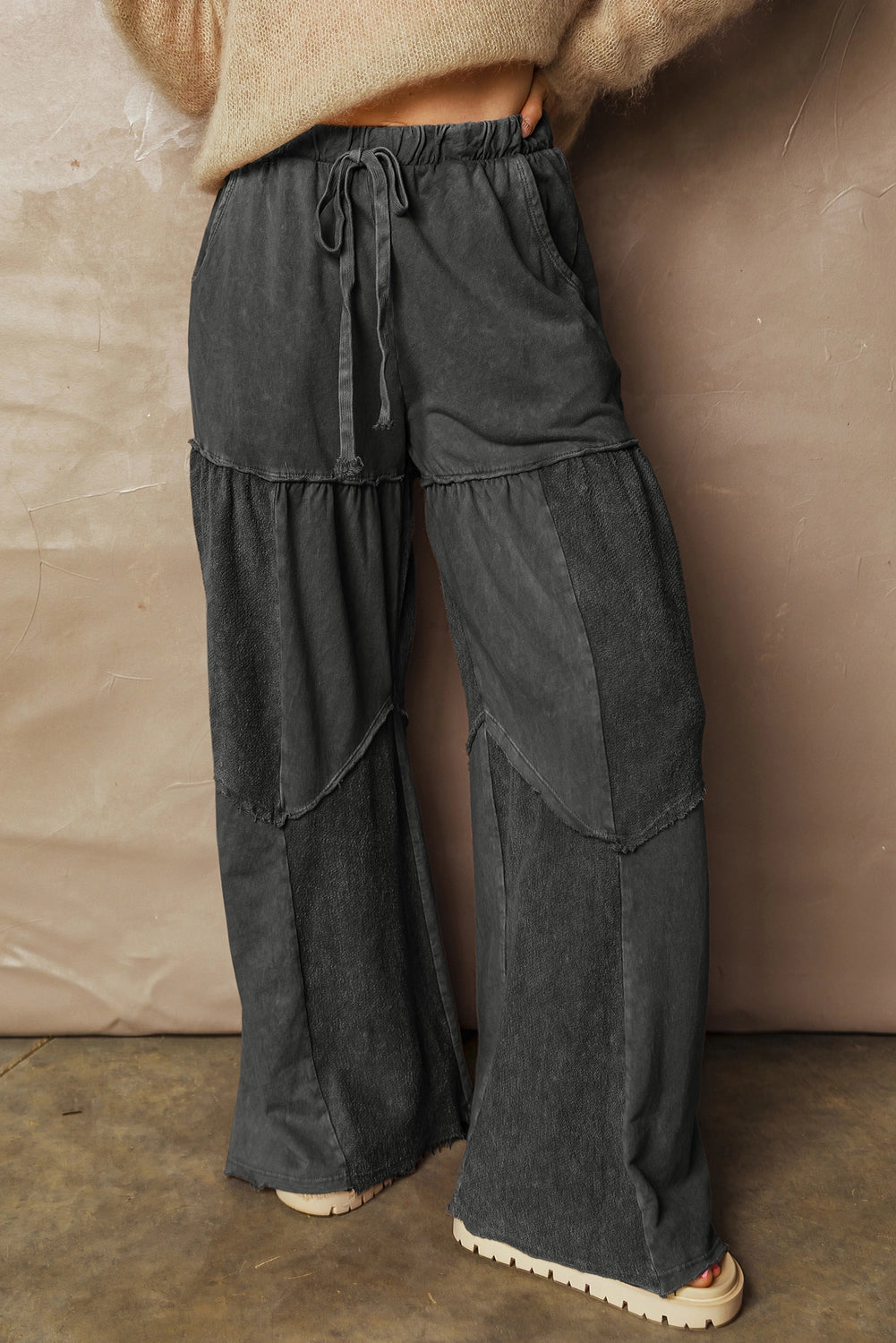 Women's Vintage Wash Wide Leg Pants