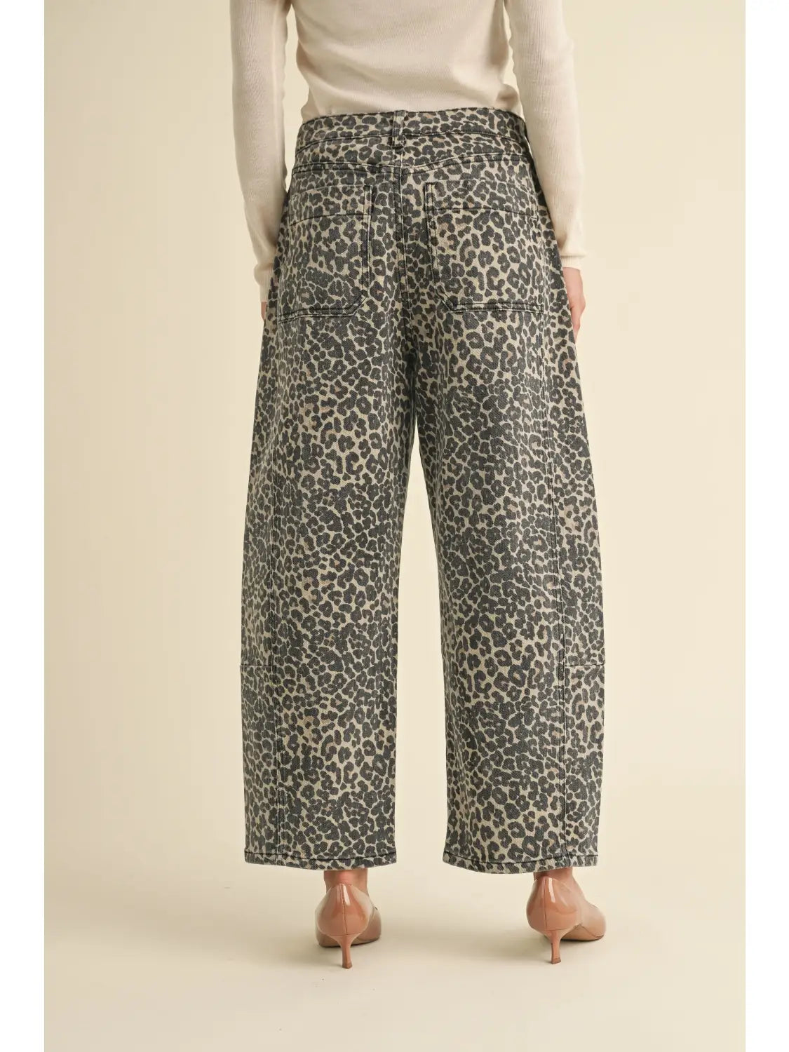 Leopard Barrel Pants