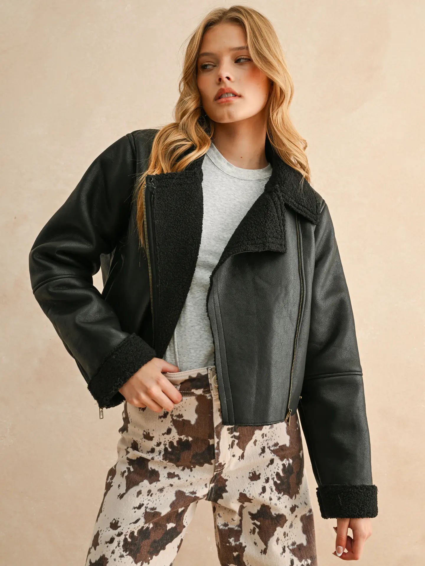 Sherpa Biker Jacket