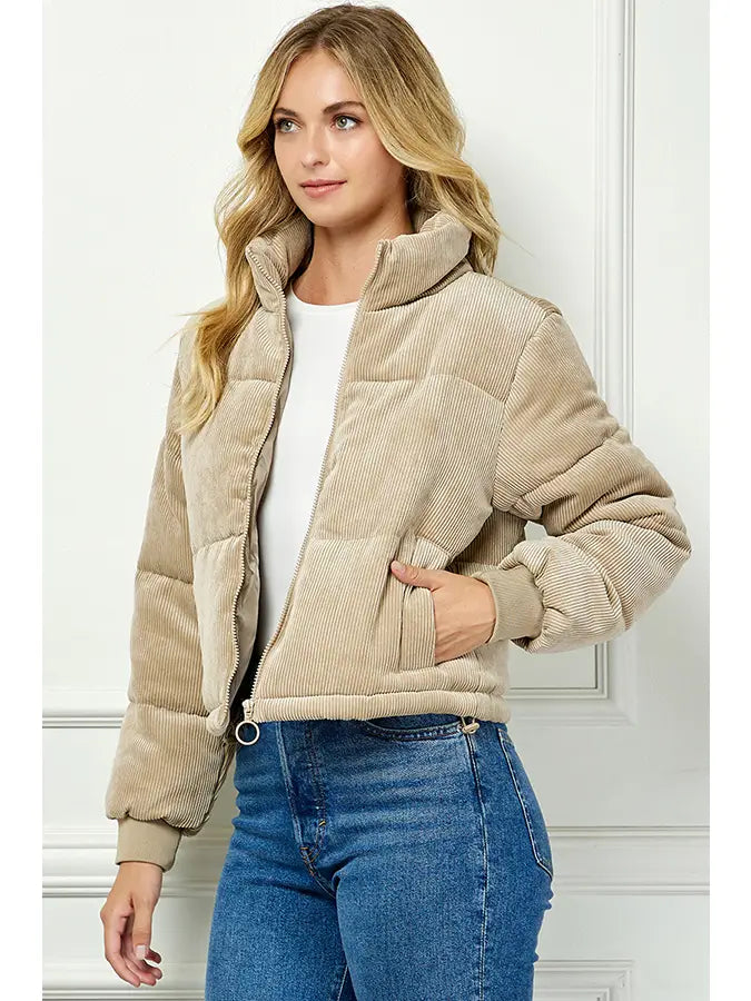 Corduroy Puffer Jacket