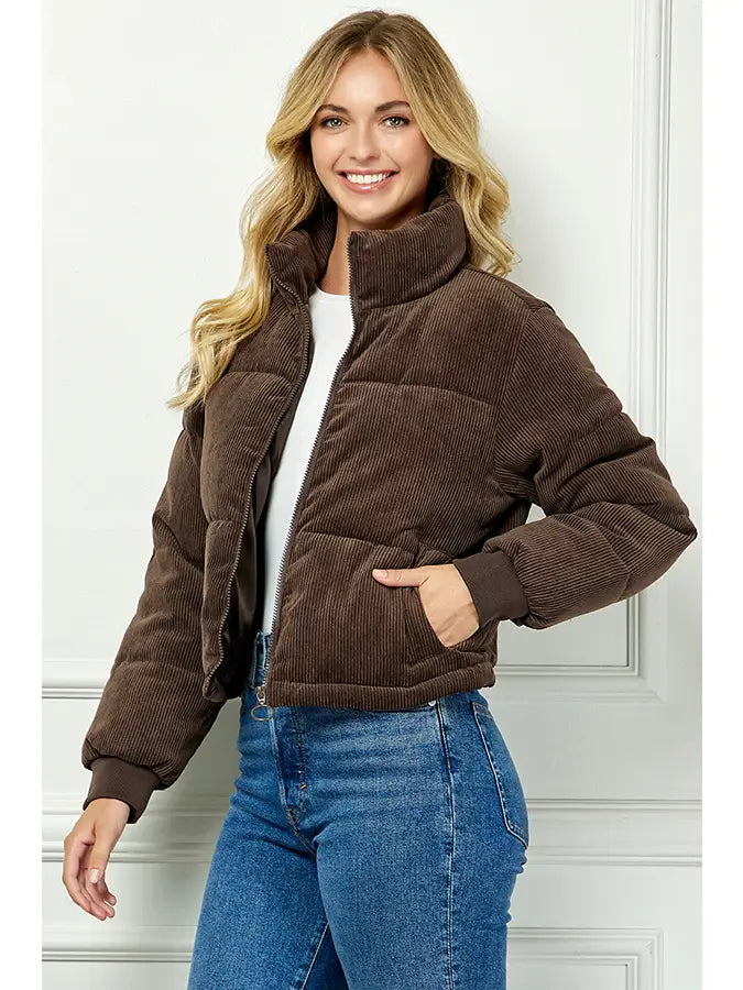Corduroy Puffer Jacket