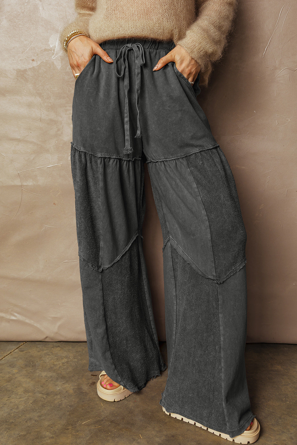Women's Vintage Wash Wide Leg Pants