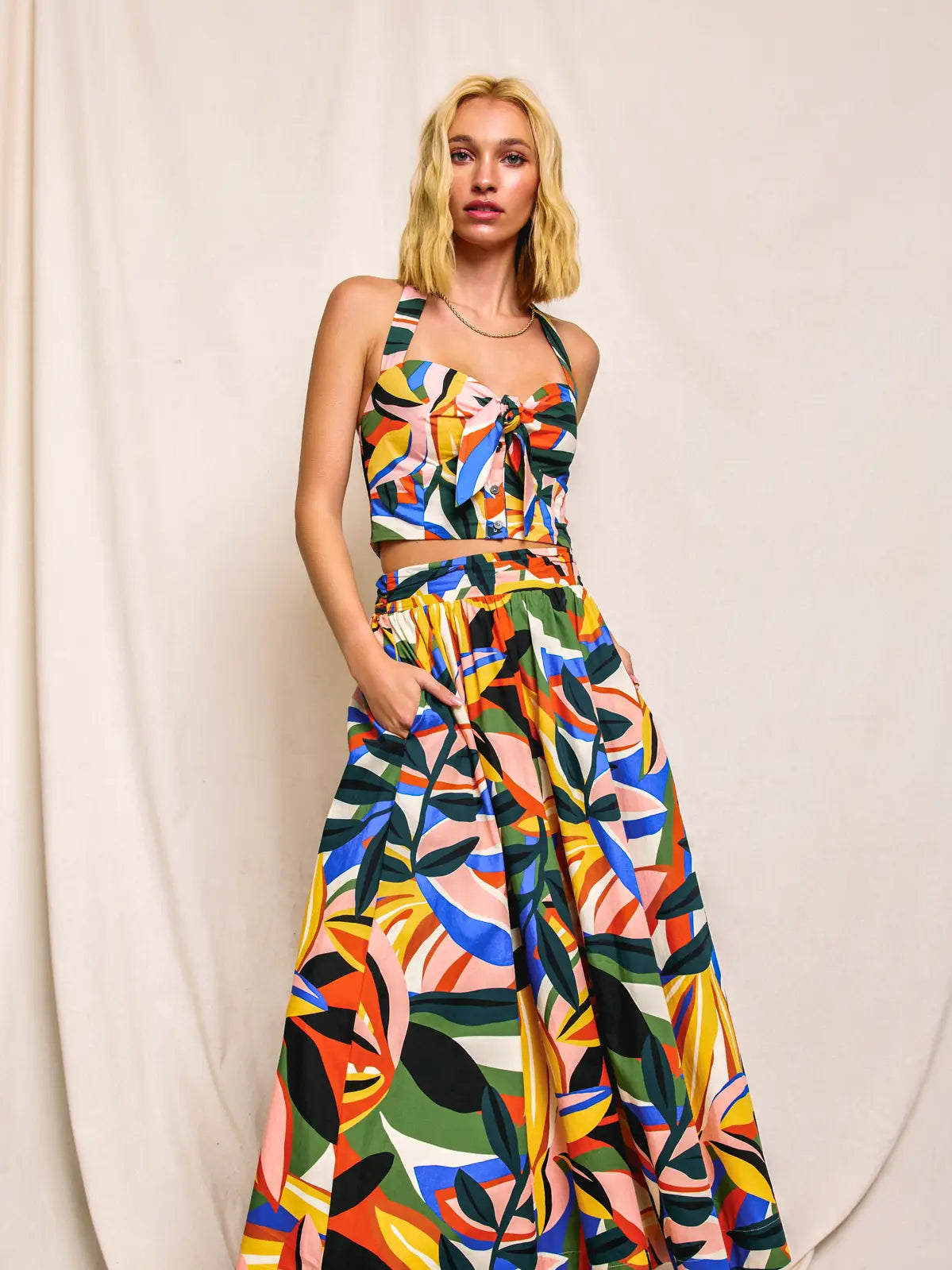 Tropical Midi Skirt