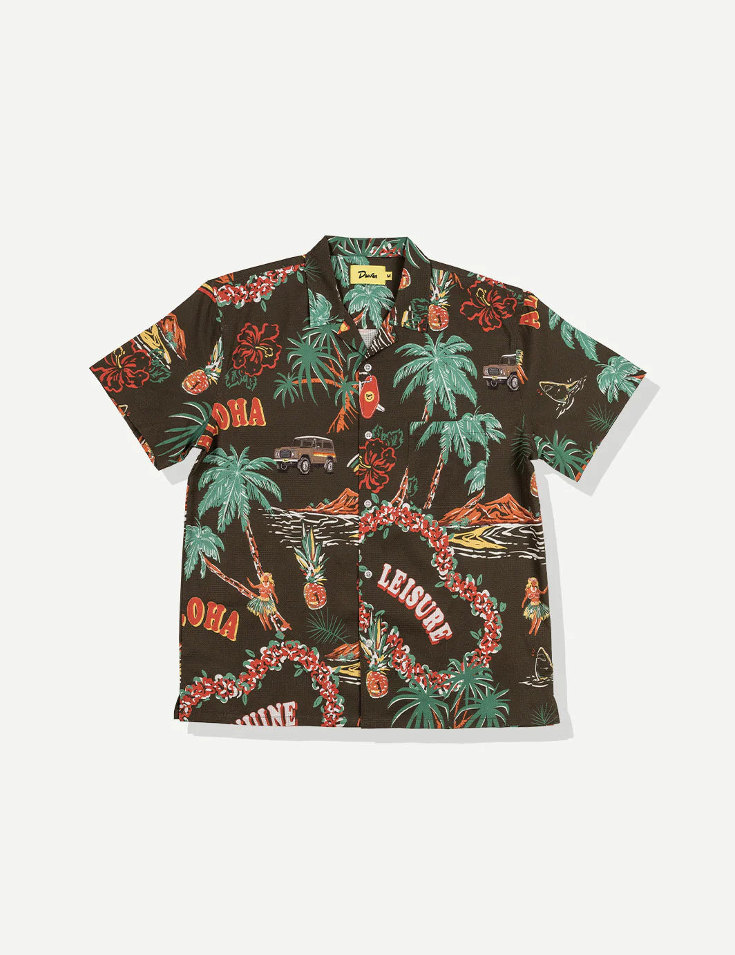 DUVIN PALM LEISURE STRECH BUTTONUP