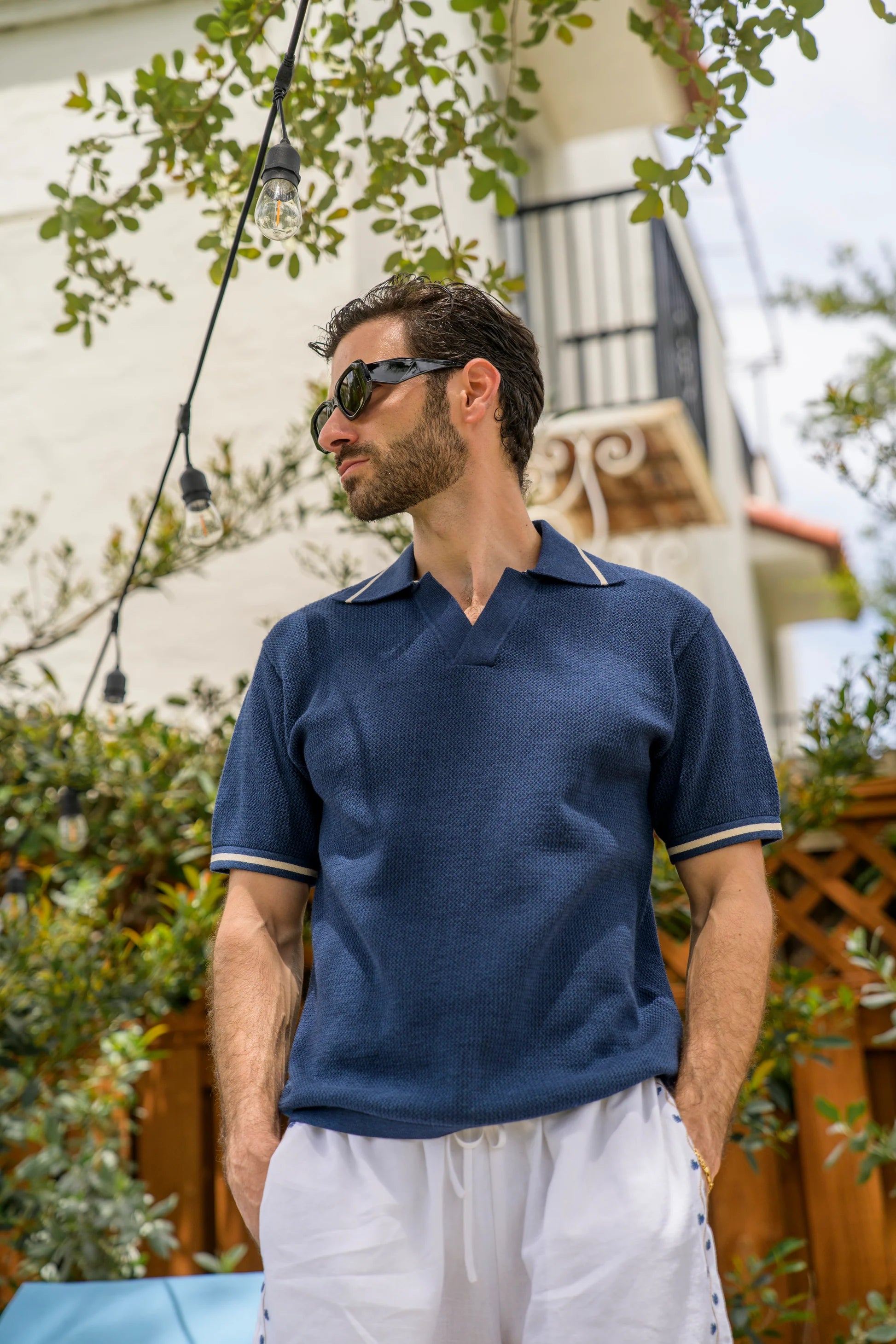 Mavrans Navy Knit Polo