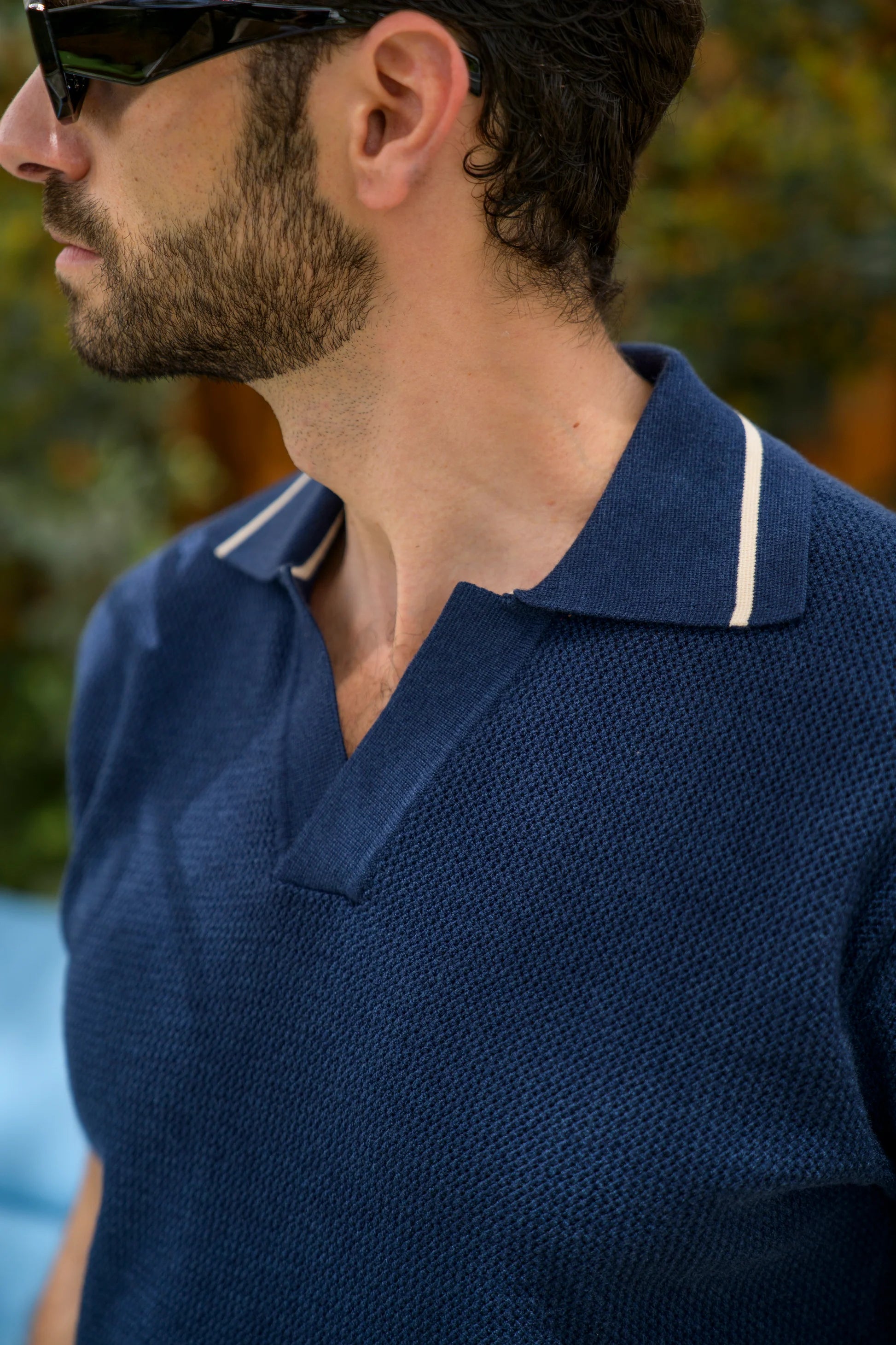 Mavrans Navy Knit Polo