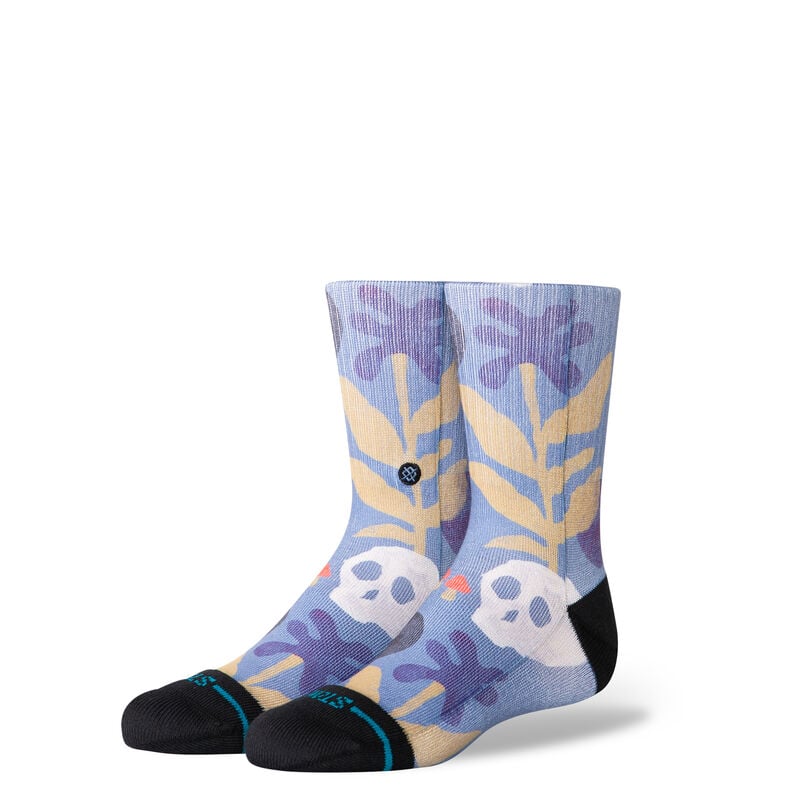 KIDS TROPISKULL CREWSOCK - STONEBLUE