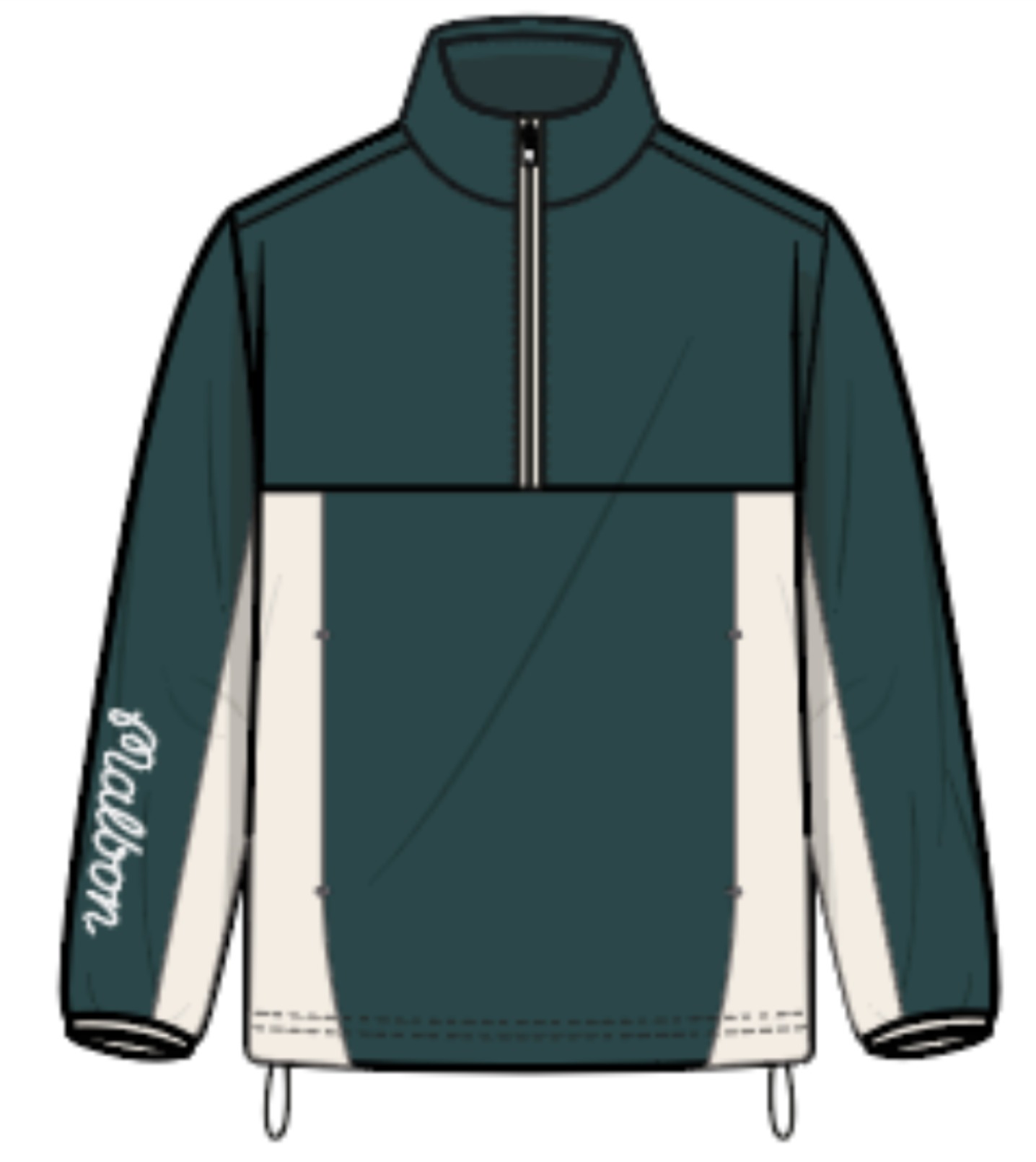 Malbon Evergreen Poly Quarter Zip