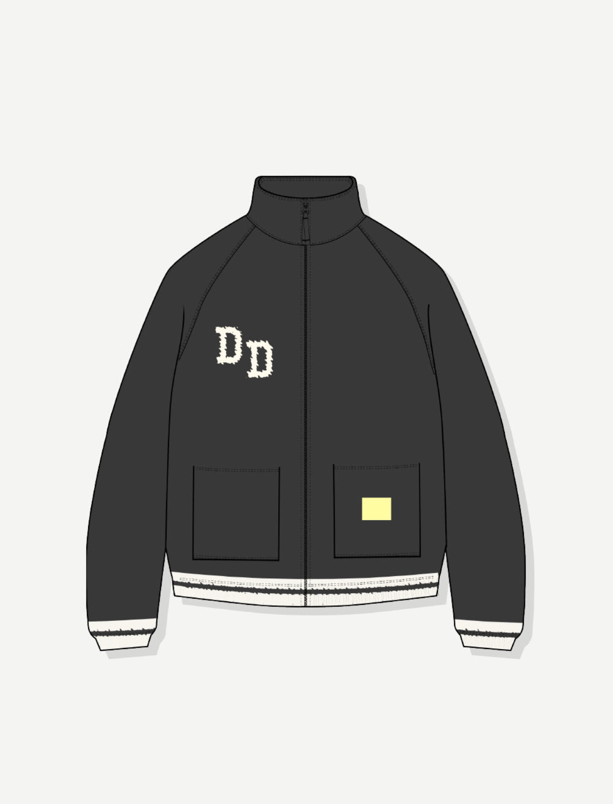 DD KNIT ZIP CARDIGAN