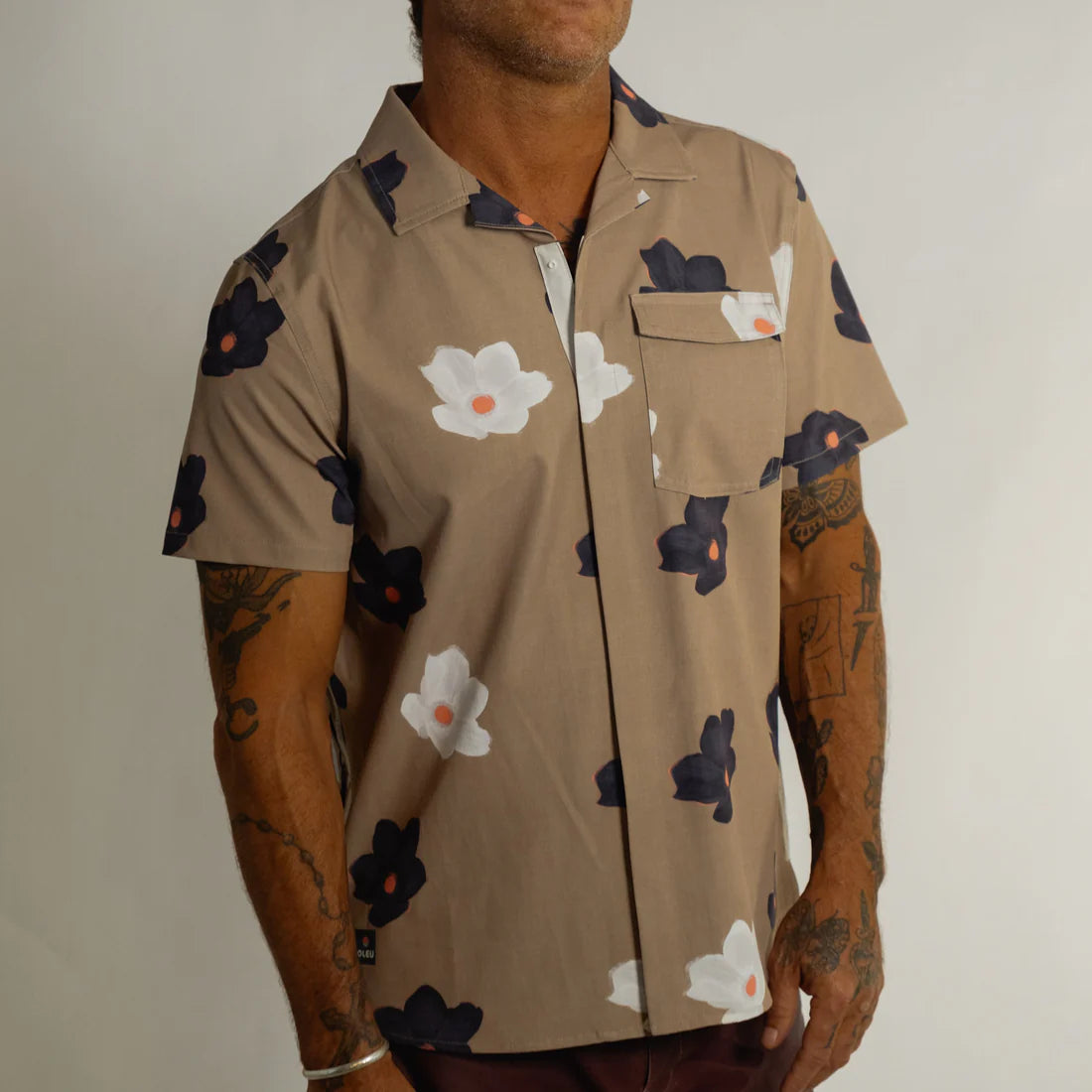 OLEU Floaters Dark Sand Boardshirt