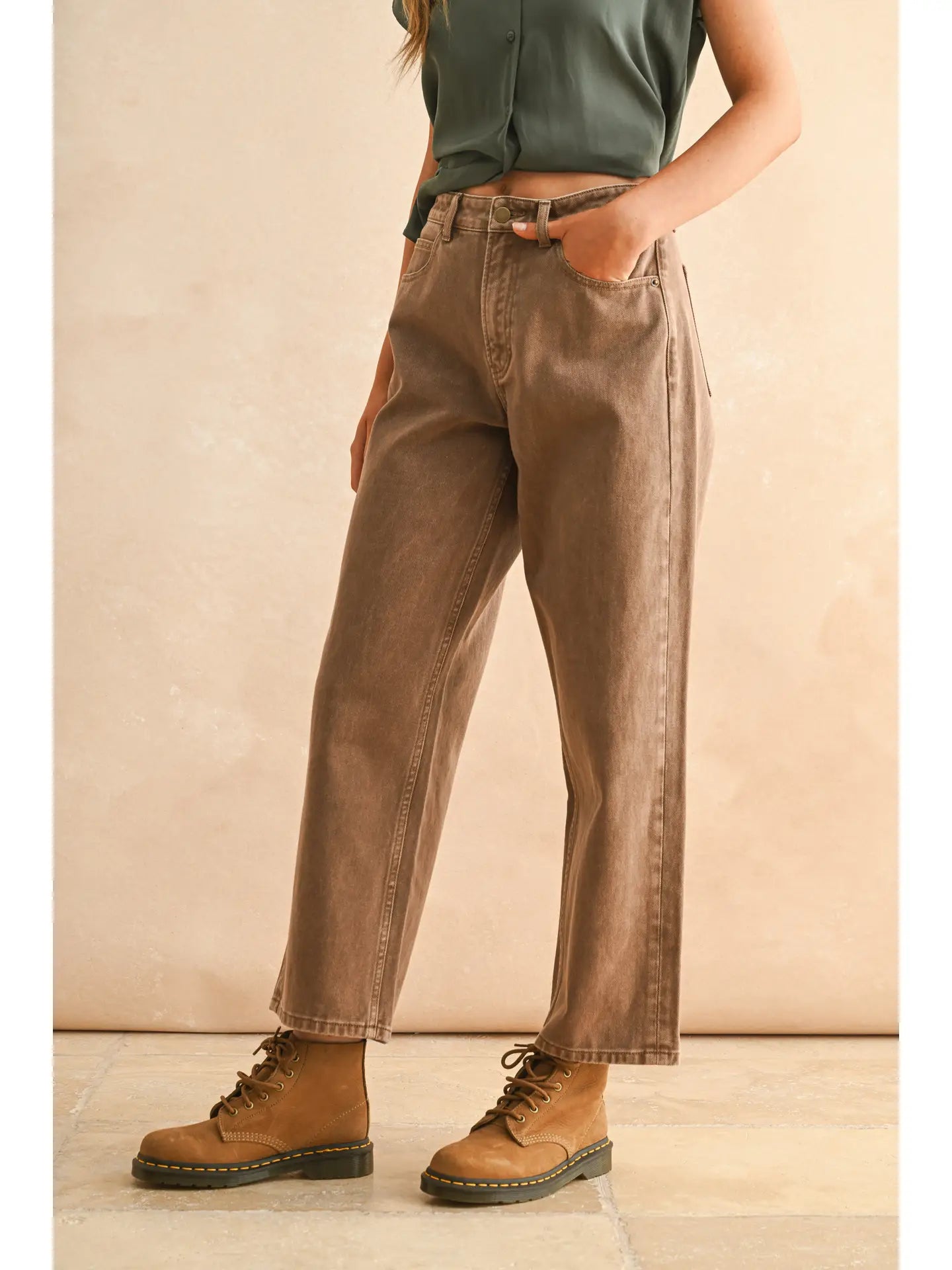 Mocha Barrel Pants