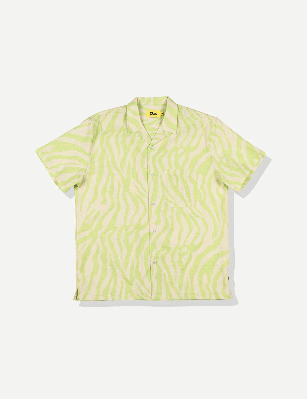 DUVIN KEYLIME ZEBRA LEISURE STRETCH BUTTON-UP