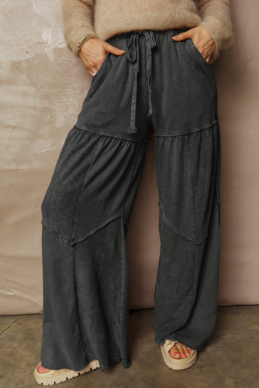 Women's Vintage Wash Wide Leg Pants