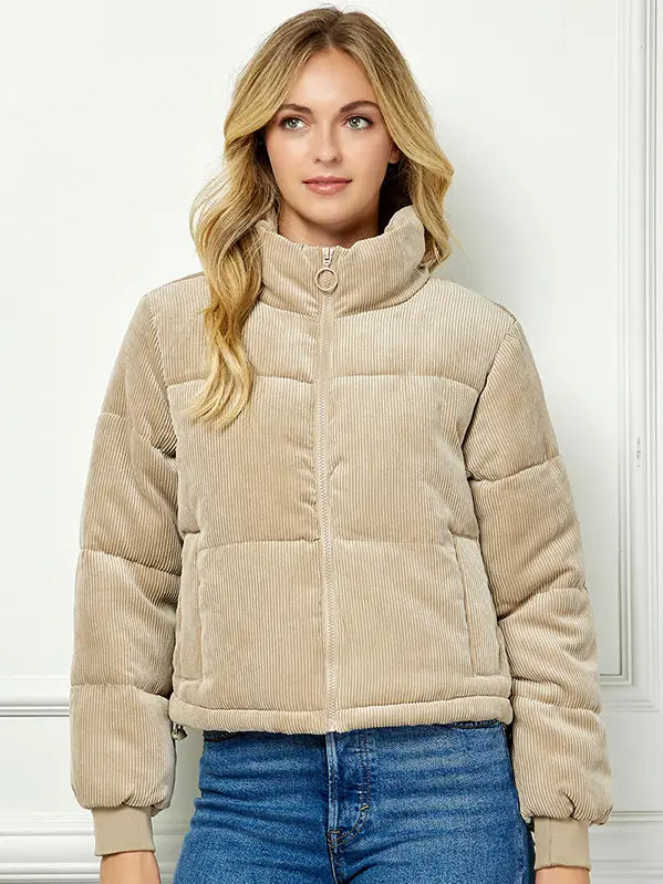 Corduroy Puffer Jacket