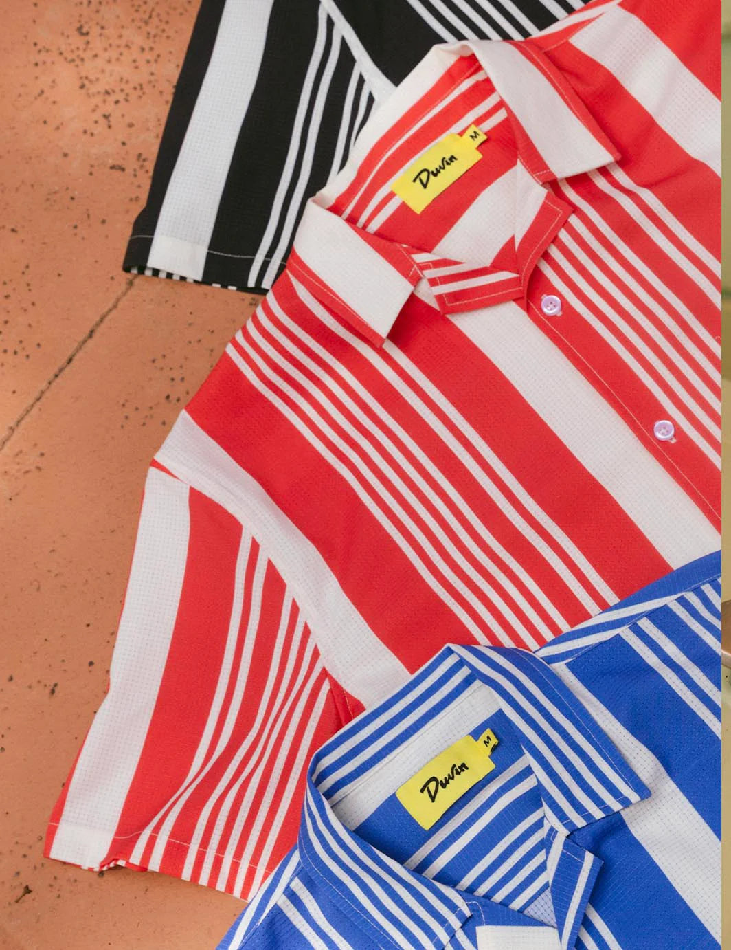 DUVIN MULTI STRIPE LEISURE STRETCH BUTTONUP