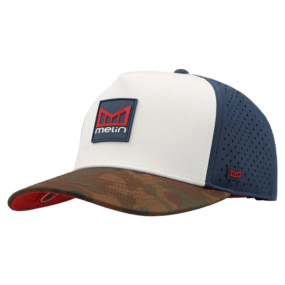 Melin Odysea Stacked Hydro Classic Limited Snapback Hat - Merica Camo
